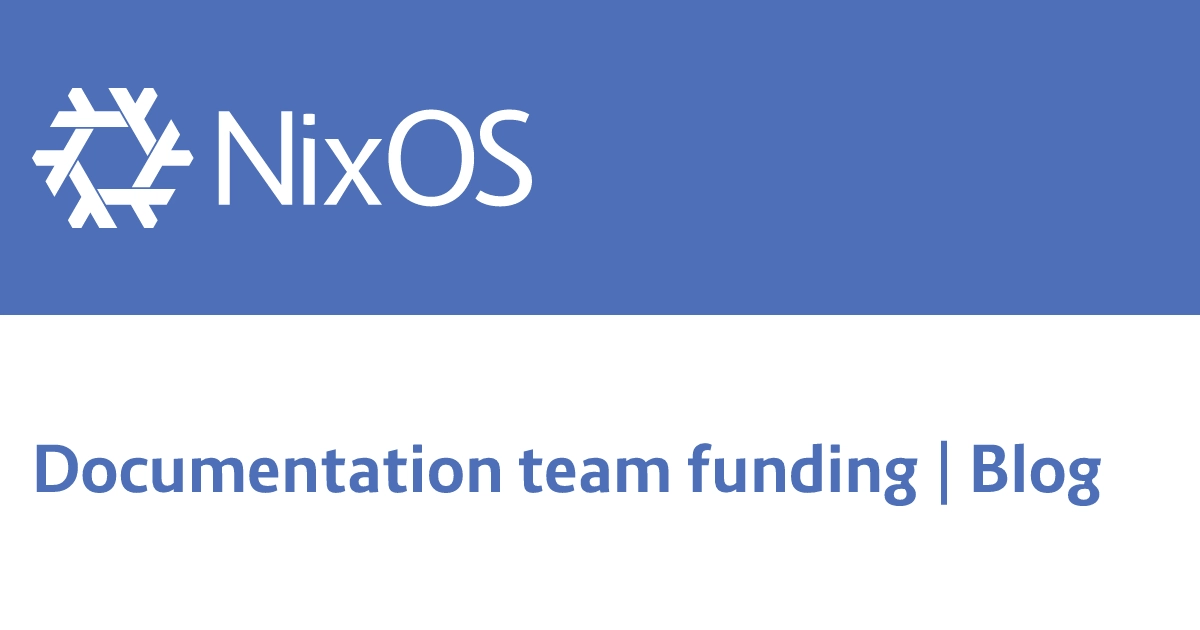documentation-team-funding-blog-nix-nixos